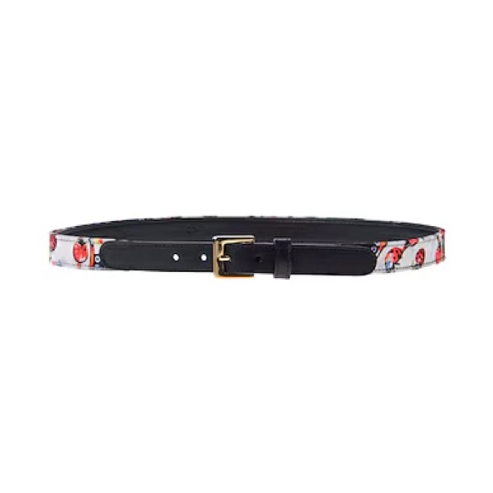 Piccione Piccione ladybug velvet and leather Italian belt from Yoox